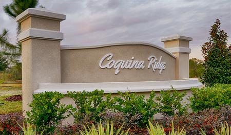 Entrance to the Coquina Ridge community in Jacksonville